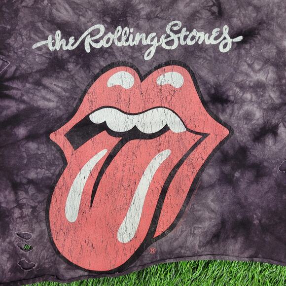 Rolling-Stones Cropped Shirt Womens XL 22x18 Tongue - Picture 8 of 14
